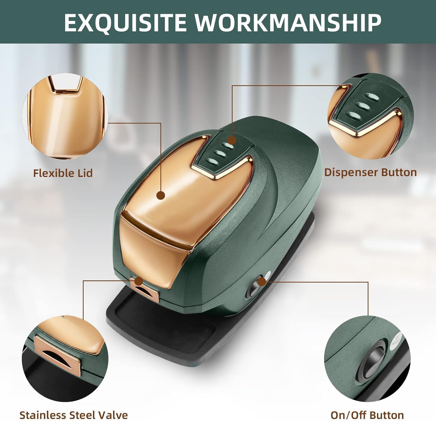 Professional Hot Lather Machine Rich Foam Large Capacity Electric Hot Lather Machine Beauty Green Gold (27 * 19 * 16 cm)