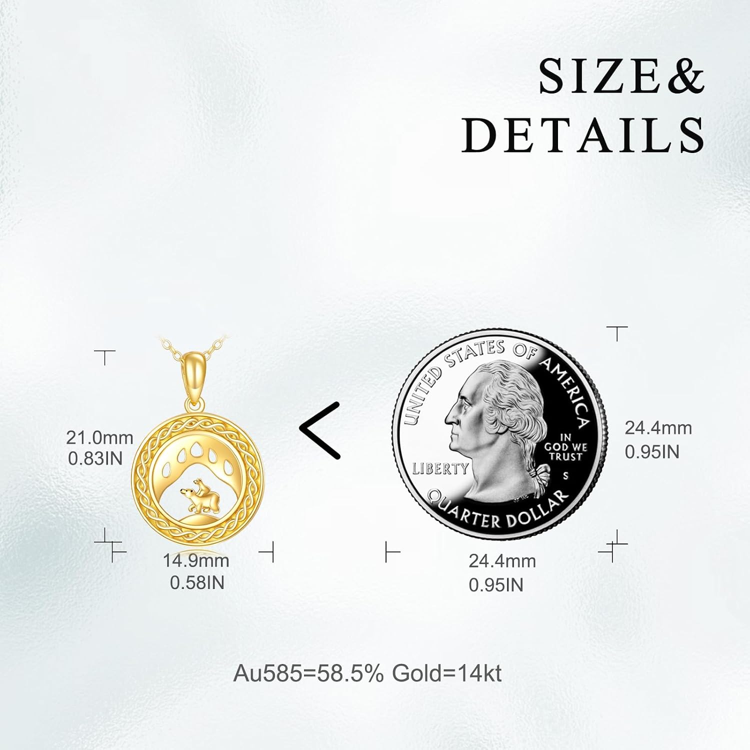 KECHO Christmas Gifts 14k Solid Gold Animals Necklace for Women Giraffe Bee Elephant Ladybug Koala Axolotl Horse Unicorn Cat Necklaces Pendant Jewelry Mothers Day Birthday for Mom Wife Friends