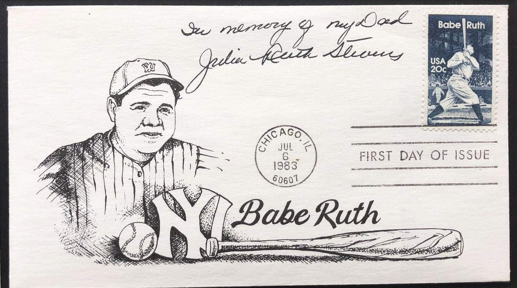 Tribute to Babe Ruth First Day Cover Stamp Baseball Limited Edition 12.5' Wide and 11' high