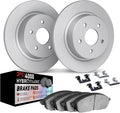 Dynamic Friction Company Rear Brake Kit Fits 2015-2024 Ford Edge; 2017-2020 Ford Fusion, Lincoln Continental, Lincoln MKZ| 4000 HybriDynamic Pads, Blank Rotors| Hardware| 12.4' Rear