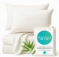BedVoyage - Viscose from Bamboo Split King Size Sheets Set - Luxury 5pc King Sheet Set - Cooling Bed Sheets 18' Deep Pocket - Ultra Soft Sheet and Pillowcase Sets - Ivory