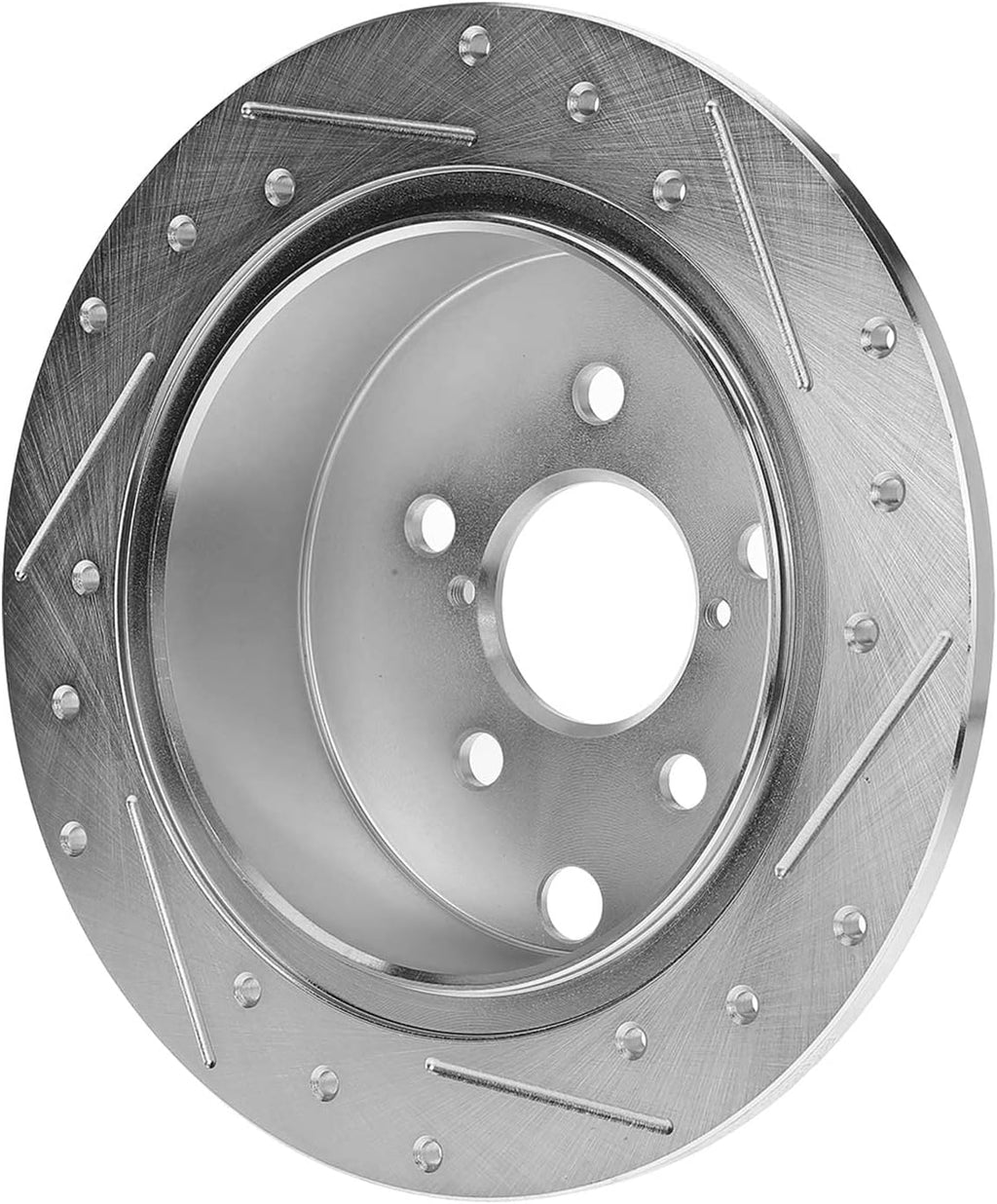 A-Premium 10.78 inch (274 mm) Rear Drilled and Slotted Disc Brake Rotors + Ceramic Pads Kit Compatible with Select Subaru Models - Crosstrek 2016-2020, Forester 2014-2018, Impreza, XV Crosstrek