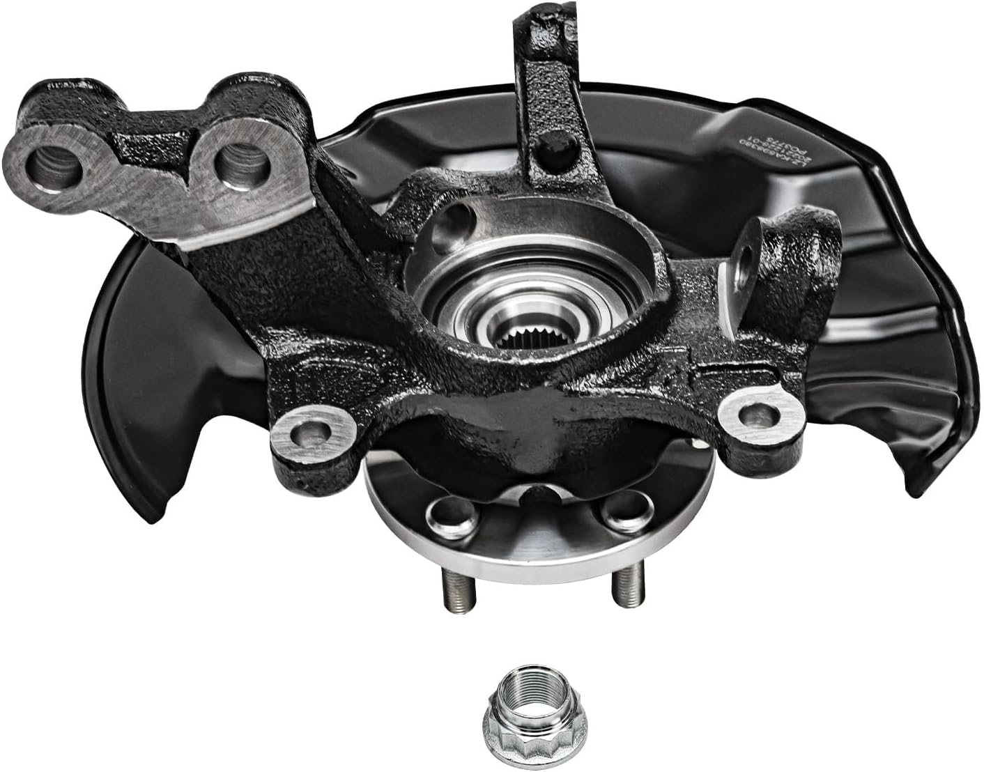 Detroit Axle - Front Brake Kit for 2009-2013 Toyota Corolla Matrix, Steering Knuckles & Wheel Bearing Hubs Drilled and Slotted Brake Rotors Ceramic Brake Pads Disc Brake Calipers Replacement