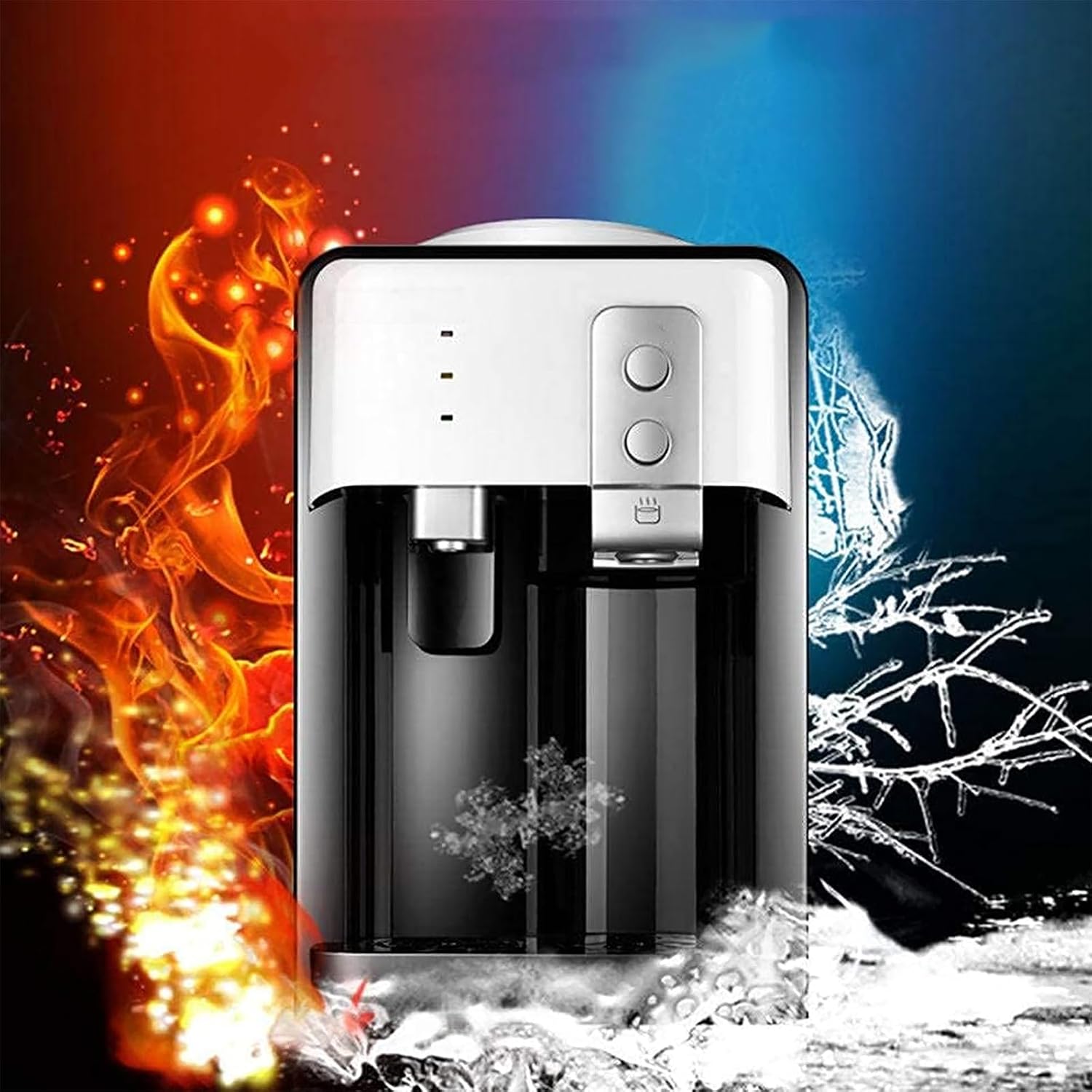 Freestanding Bottled Water Dispenser, High Capacity Electric Dispenser with Ice, Hot, Cold 3 Functionand Stainless Steel Inner Container