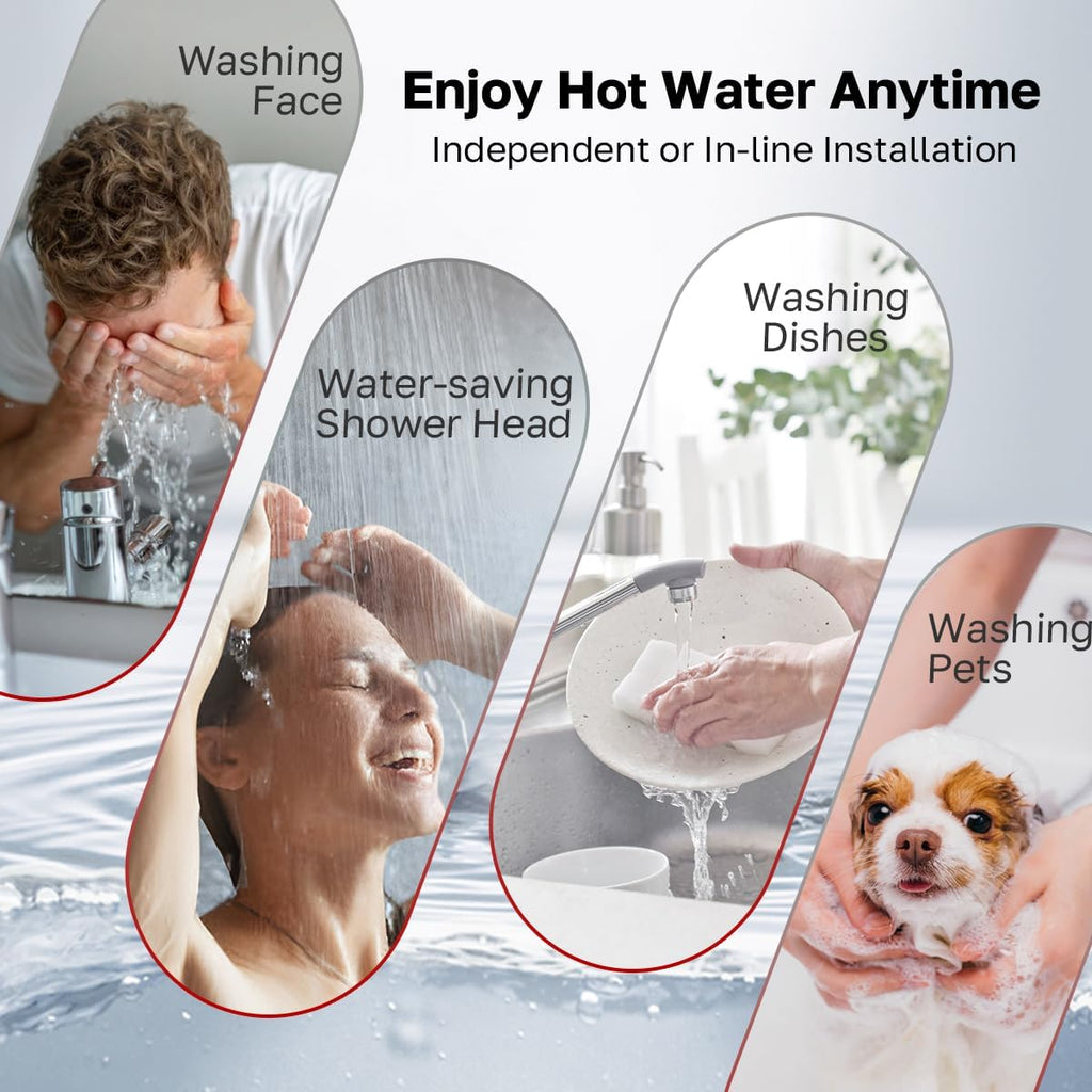 Tankless Water Heater Electric, ThermoMate 14kW 240 Volt On Demand Instant Hot Water Heater for 1-2 Fixtures, Max 3.4 GPM Self-Modulating, ETL Certified for Residential Indoor