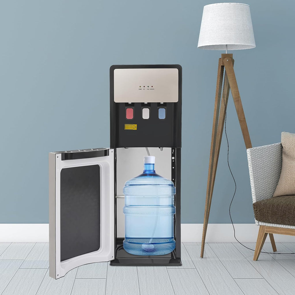 Bottom Loading Water Cooler Dispenser, Hot & Cold Water Cooler Countertop Electric Hot and Cold Water Dispenser with 3 Temperature Settings for Home, Office, Commercial (Silver Grey)