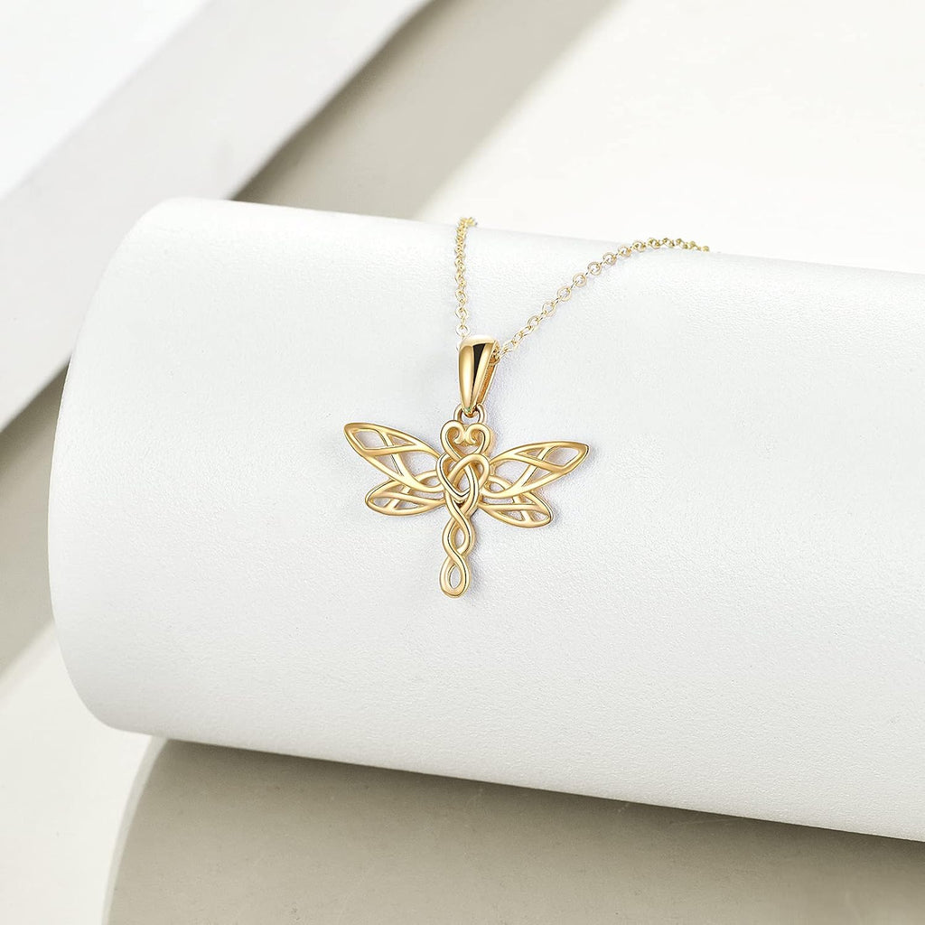 KECHO 14K Gold Red Cardinal/Hummingbird/Ladybug/Dragonfly Necklace Gifts for Women Pendant Memorial Jewelry