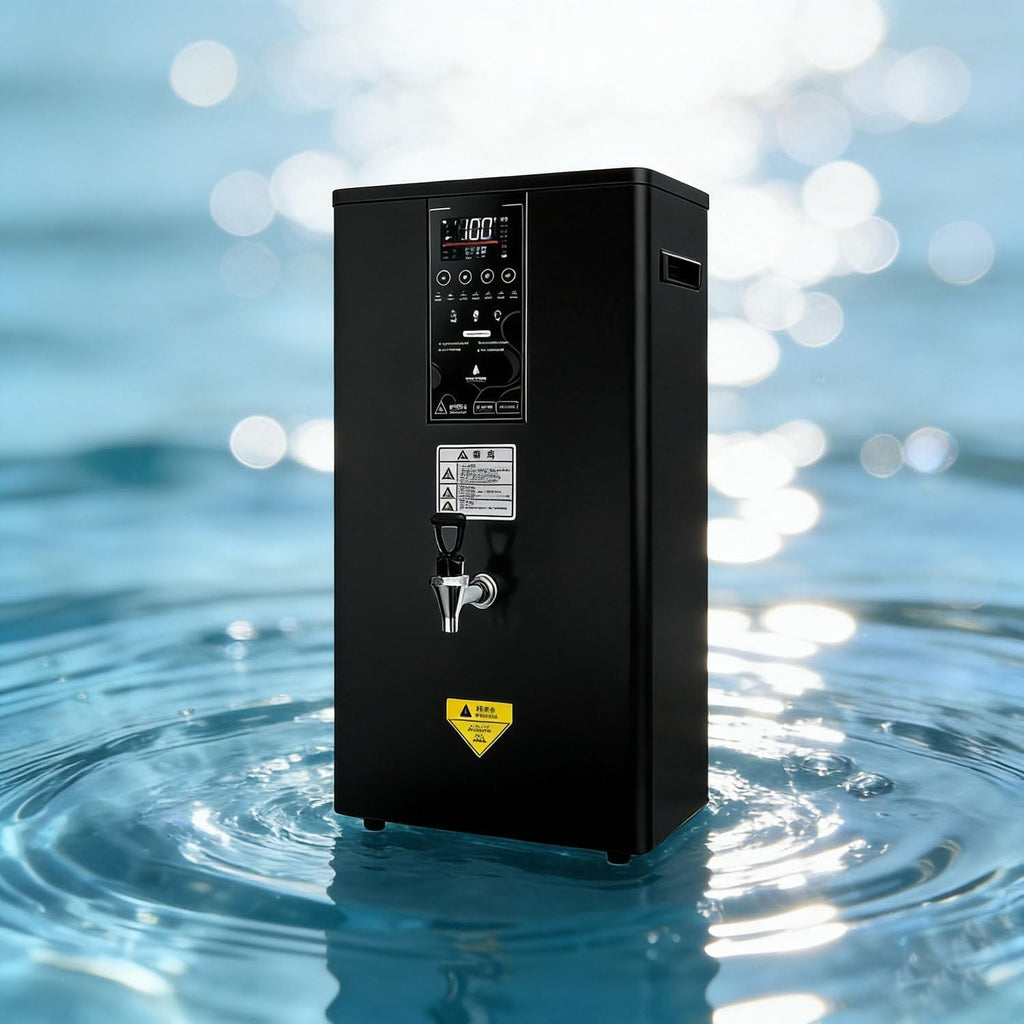 Commercial Step-Heating Hot Water Dispenser 50L/H 60L/H 80L/H Electric Water Boiler Machine,Wall-Mounted Combination Kettle for Milk Tea Shops Restaurants Black-50L