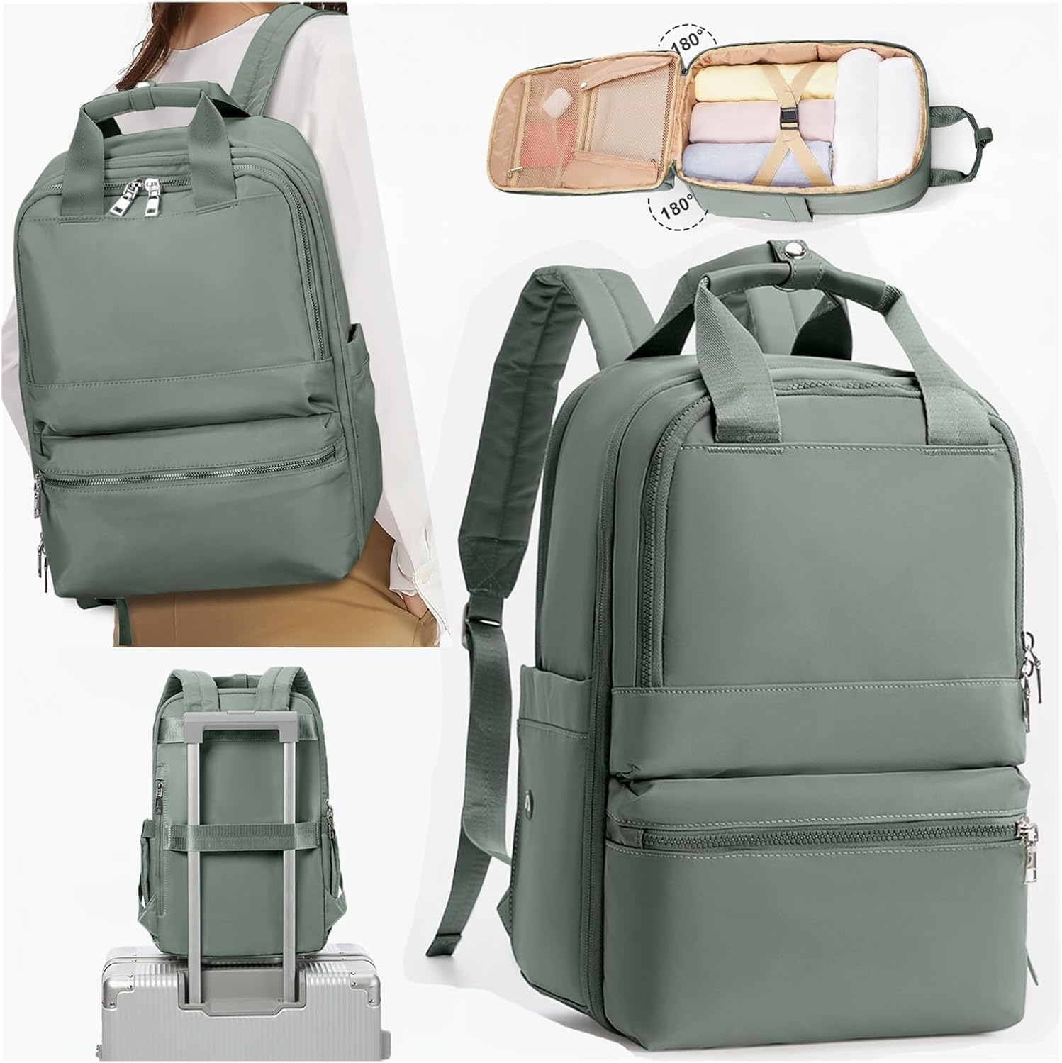 Vacuum Bags For Travel Leisure Backpack For Men Women 40x20x25 Compression Carry On Laptop Large Capacity