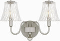 Quoizel McKinney Bath Vanity Light, 15.5 Inch 2-Light Bathroom Fixture, Brushed Nickel Modern Industrial Light, 60W Max, for Bathroom, Bedroom or Kitchen