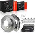 A-Premium 12.28 inch(311.92 mm) Rear Vented Disc Brake Rotors + Ceramic Pads Kit Compatible with Select Lexus and Toyota Models - GX470/4Runner 2003-2009, FJ Cruiser 2007-2009, Sequoia, 6-PC Set
