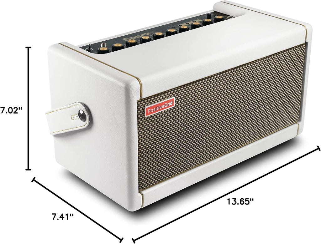 Positive Grid Spark Pearl Guitar Amplifier Electric, Bass and Acoustic Guitar 40-Watt Combo Practice Amp with Spark Mobile App (Pearl)