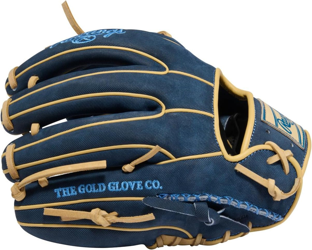 Rawlings Heart of The Hide Denim 11.5 Baseball Glove 314 Blue Blonde Infield Glove Right Hand Throw