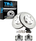 TRQ Front Brake Pad & Rotor Set Ceramic Calipers Compatible with 1997-2005 Buick LeSabre Cadillac DeVille Chevy Impala Monte Carlo 1997-2003 Oldsmobile Aurora Intrigue 2000-2003 Pontiac Bonneville