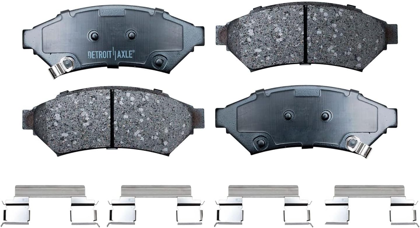 Detroit Axle - Front Brake Kit for 2006-2009 Chevy Uplander Pontiac Montana, 2006-2007 Buick Terraza Saturn Relay, Disc Brake Rotors Ceramic Brake Pads w/Hardware Replacement