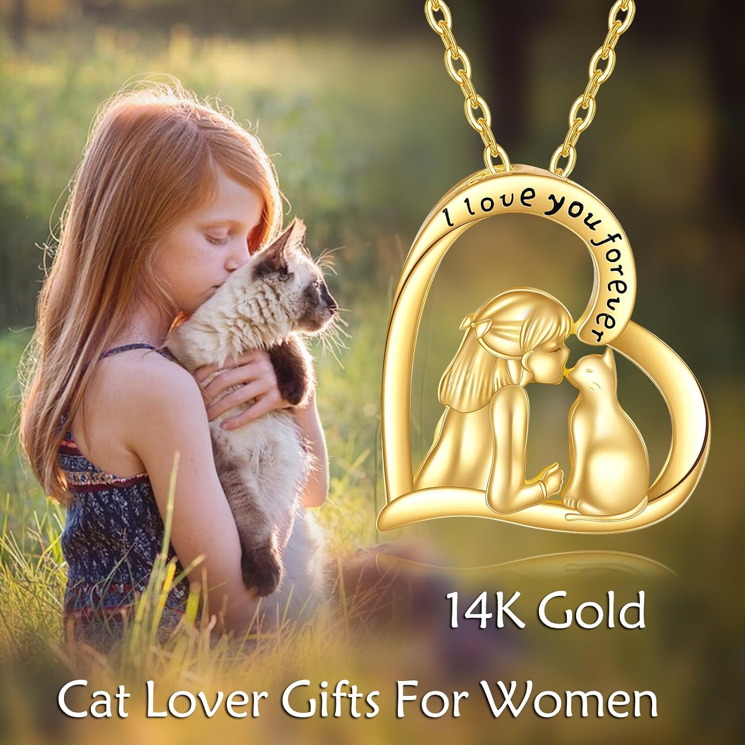 KECHO Christmas Gifts 14k Solid Gold Animals Necklace for Women Giraffe Bee Elephant Ladybug Koala Axolotl Horse Unicorn Cat Necklaces Pendant Jewelry Mothers Day Birthday for Mom Wife Friends