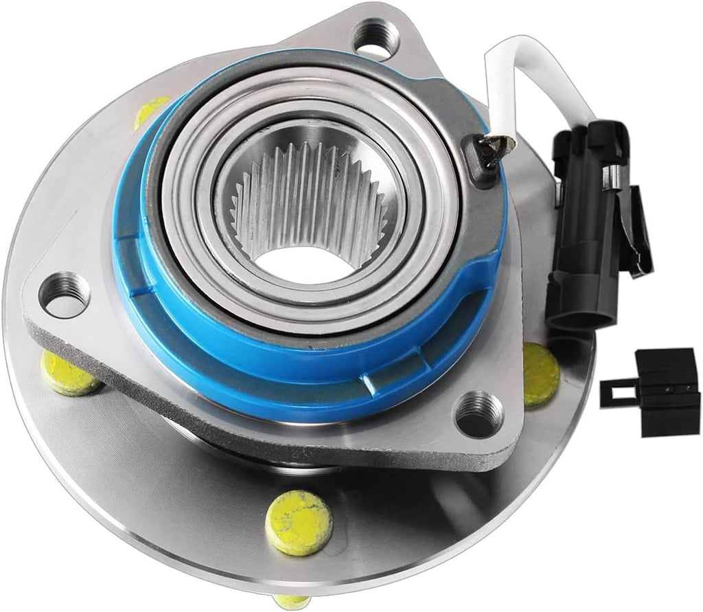 Detroit Axle - Front Wheel Bearing Hubs and Drilled Slotted Brake Kit Rotors w/Ceramic Pads for 06-11 Cadillac DTS SEDAN - [12-13 Chevy Impala] - 06-11 Buick Lucerne V8 - [08-09 LaCrosse/Allure V8]