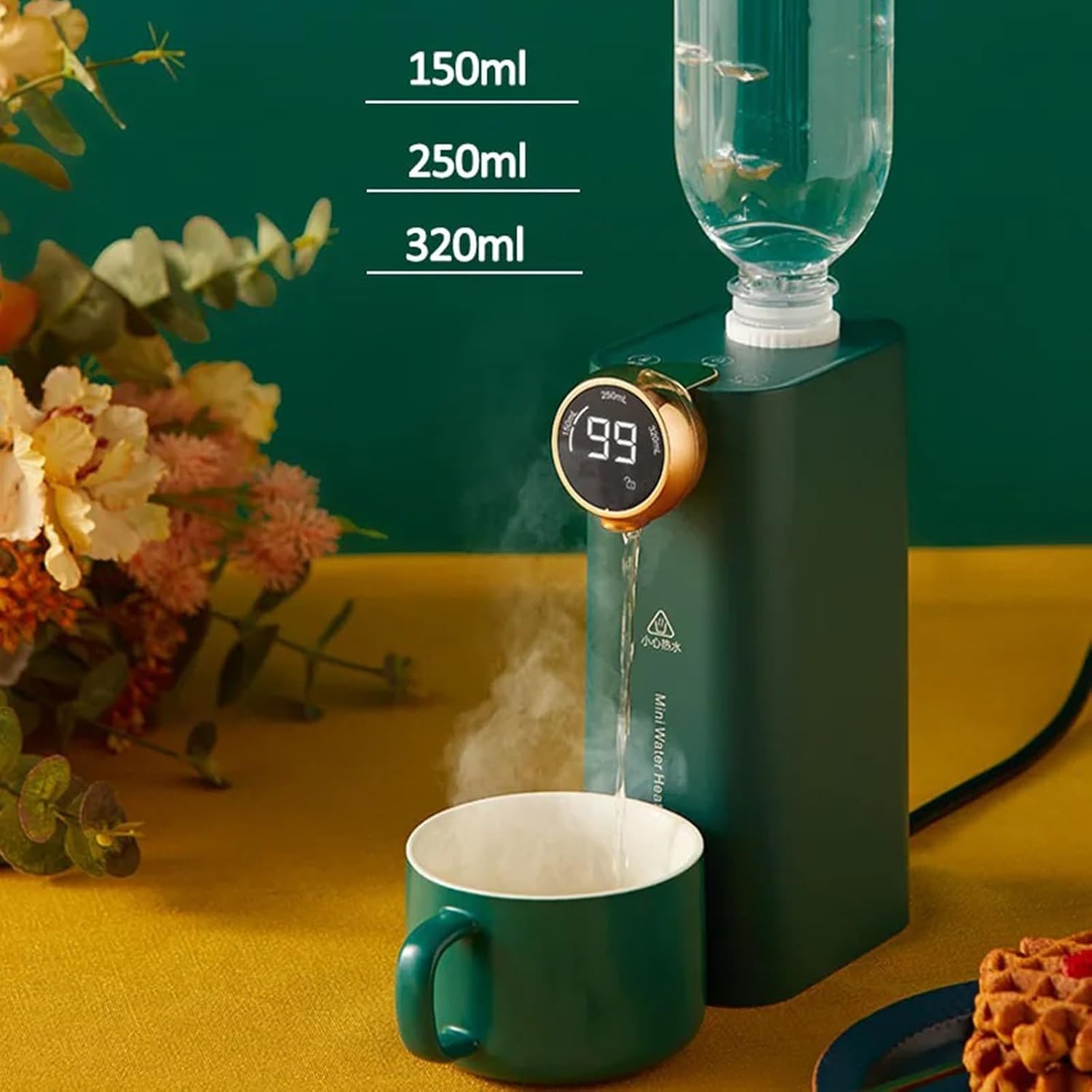 Water Dispenser 1600W Instant Heating Water Dispenser Electric Pump 3s Fast Heat Dispensador Quantitative Bucket Bottle Dispenser Smart Hot & Cold Water Dispensers