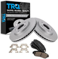 TRQ Front Ceramic Brake Pad and Rotor Set Coated Compatible with 2005-2010 Honda Odyssey
