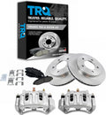 TRQ Front Brake Pad and Rotor Set Ceramic Vented Rotors Calipers Compatible with 1997-2001 Ford F-150