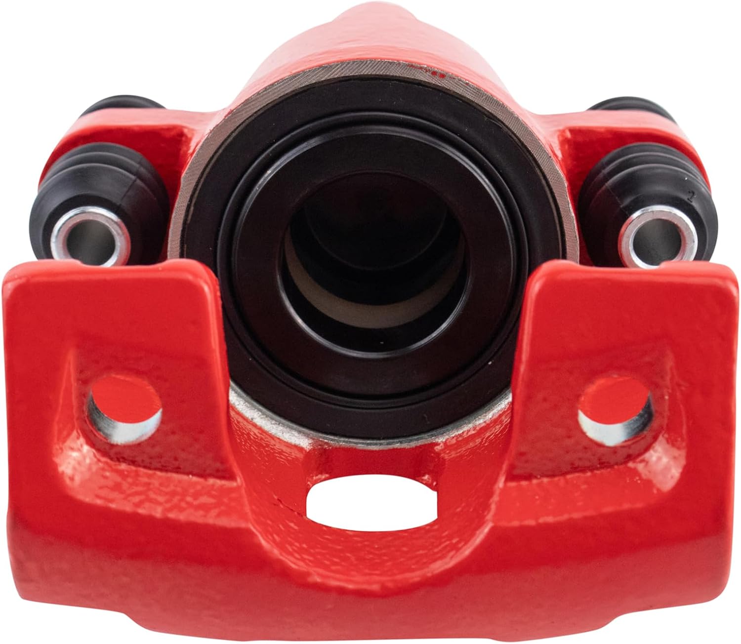 TRQ Performance Rear Brake Pad and Rotor Set Ceramic Coated Drilled Slotted Rotors Calipers Red Compatible with 2003-2007 Jeep Liberty 2003-2006 Wrangler