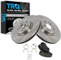 TRQ Front Brake Pad and Rotor Set Ceramic Vented Rotors Compatible with 2011-2017 Chevrolet Caprice