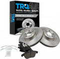 TRQ Front Brake Pad and Rotor Set Ceramic Vented Rotors Compatible with 2017-2018 Lincoln MKZ