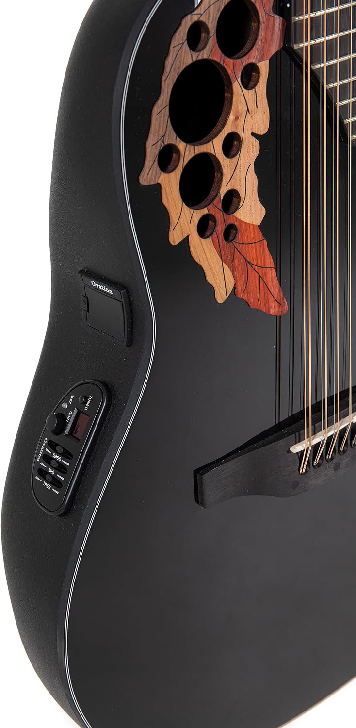 Ovation Elite Celebrity Mid-depth 12-string Black