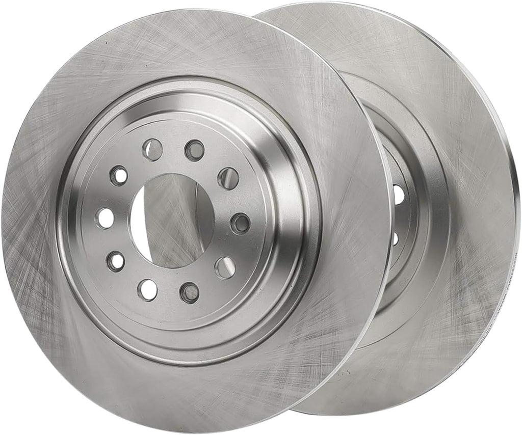 Detroit Axle - 10pc Brake Kit for 2016 2017 2018 2019 2020 2021 2022 2023 Jeep Cherokee, Disc Brake Rotors Ceramic Brakes Pads w/Hardware Replacement: 12.99' inch Front and 12.60' inch Rear Rotors