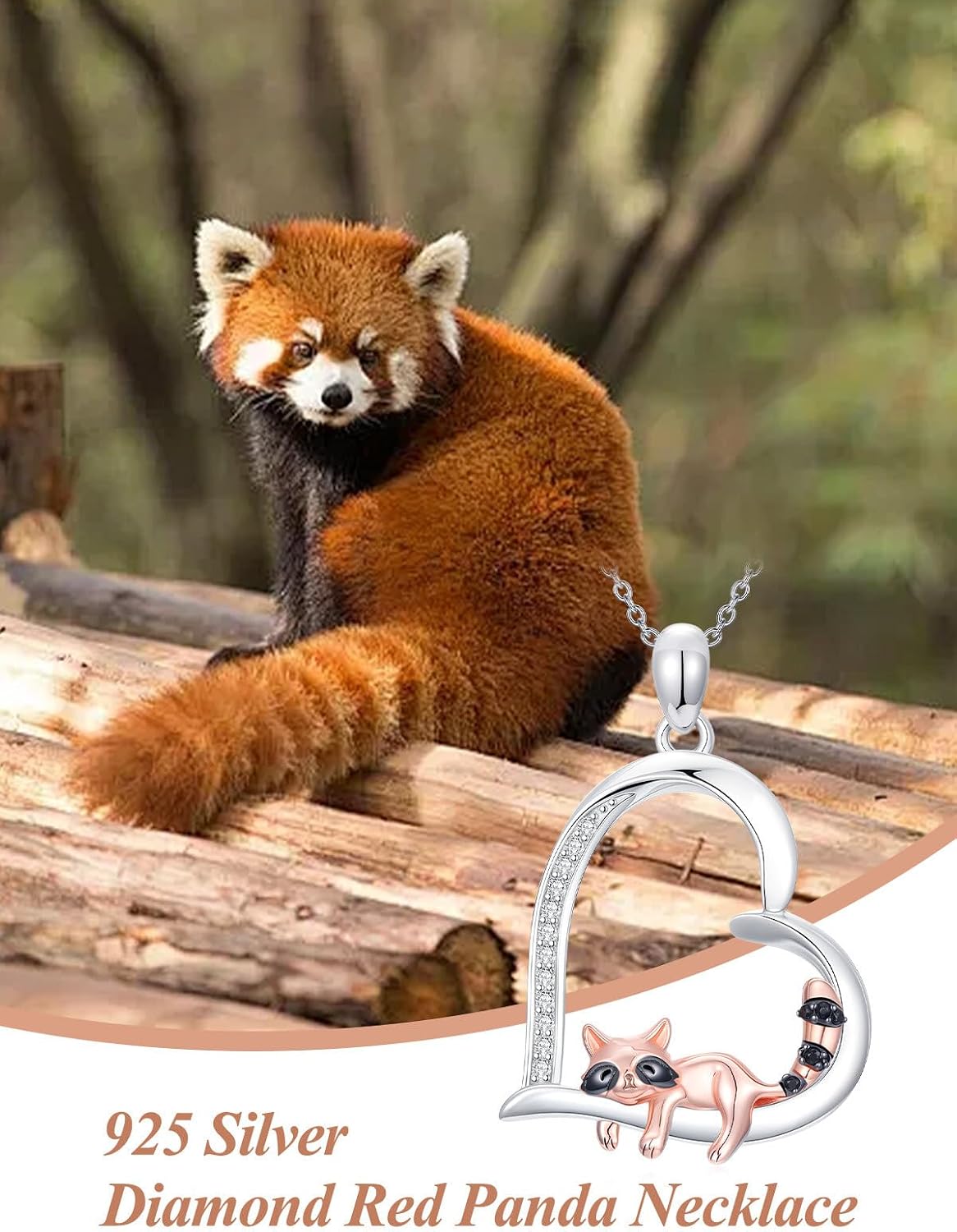 ZBA Natural Diamond Animal Necklaces for Women, 18k Gold Plated 925 Sterling Sliver Fine Jewelry Meaningful Gifts (Color F-G/Clarity I1-I2)