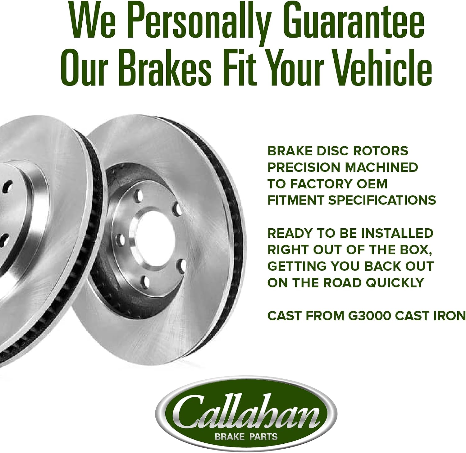 Callahan Brake Parts Brake Kit for Hyundai Elantra 2021-2023 Front and Rear Replacement Brake Rotors with Ceramic Brake Pads CLHCKO116073