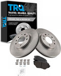 TRQ Front Brake Pad and Rotor Set Ceramic Vented Rotors Compatible with 2006-2015 Mazda MX-5 Miata