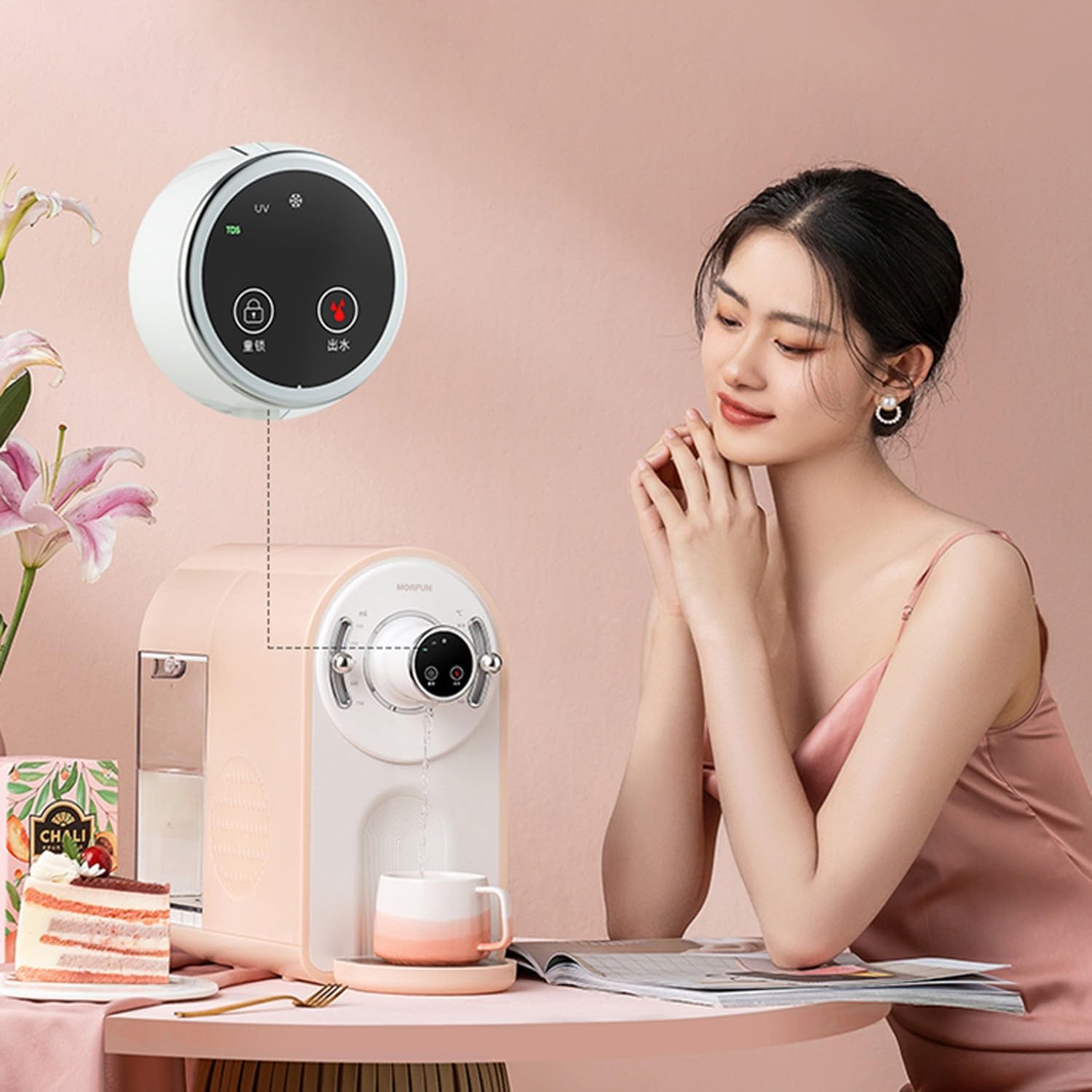 instant hot water dispenser Retro-style cooling and heating dual-purpose household desktop smart 3.2L capacity