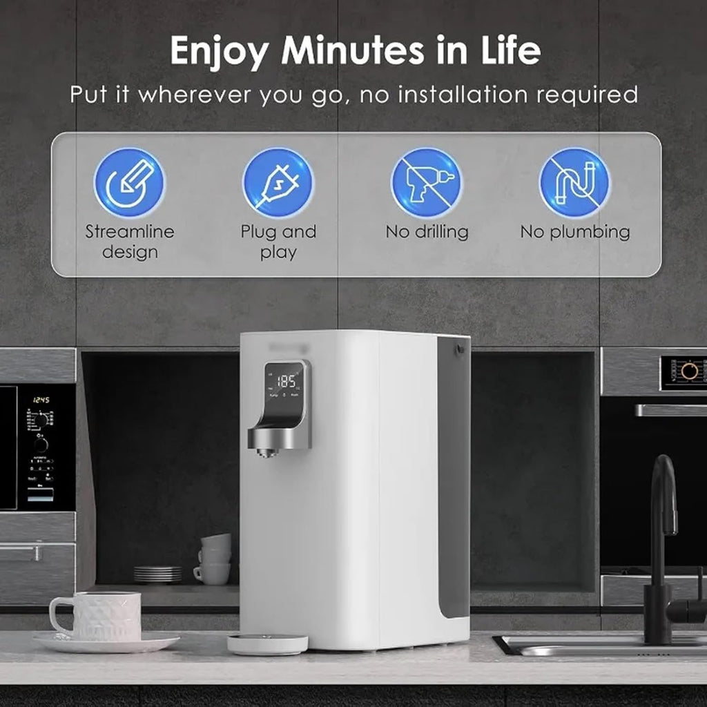 Water Dispenser Desktop Water Purifier Instant Hot Integrated Dispenser Countertop Reverse Osmosis System 4 Temperature Options
