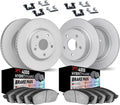 Dynamic Friction Company Front and Rear Brake Kit Fits 2007-2013 Acura MDX; 2010-2013 Acura ZDX; 2009-2015 Honda Pilot| 4000 HybriDynamic Pads, Blank Rotors| Hardware| 13.0' Front & 13.1' Rear