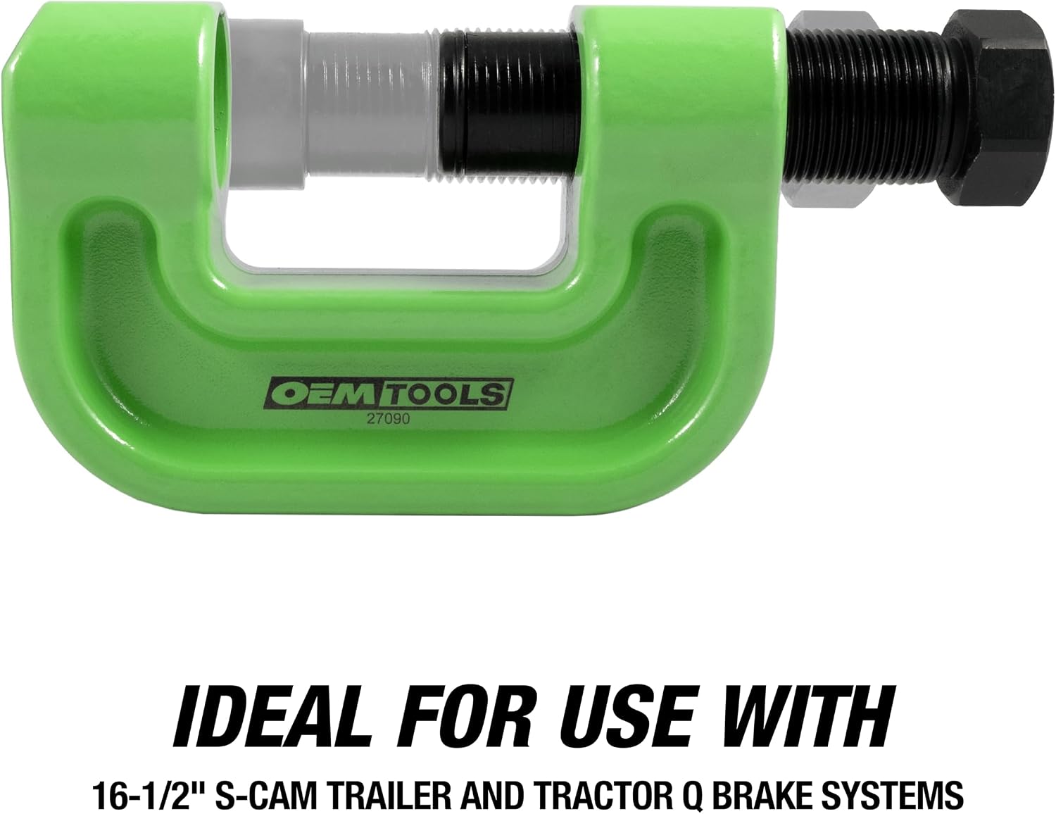 OEMTOOLS 27090 Brake Anchor Pin Press, 10-Ton Capacity for S-Cam Brake Systems, No Hub Removal Brake Tool, High-Grade Steel, Compatible with 1/2' Impact Wrench