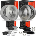 A-Premium Front and Rear Vented Disc Brake Rotors + Ceramic Pads Kit Compatible with Select Nissan & Infiniti Models - Murano 2003-2004 2009-2012, FX35 2003-2005, FX45 2003-2005, 12-PC Set