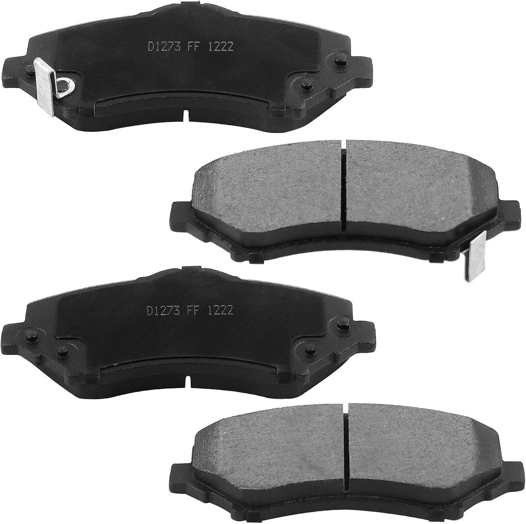 MotorbyMotor 325mm Front Brake Kit Rotors and Brake Pads Fits for Buick Enclave, Chevy Traverse, GMC Acadia (Limited), Saturn Outlook Drilled & Slotted Disc Brake Rotor & Ceramic Pad 55150, 120.66069