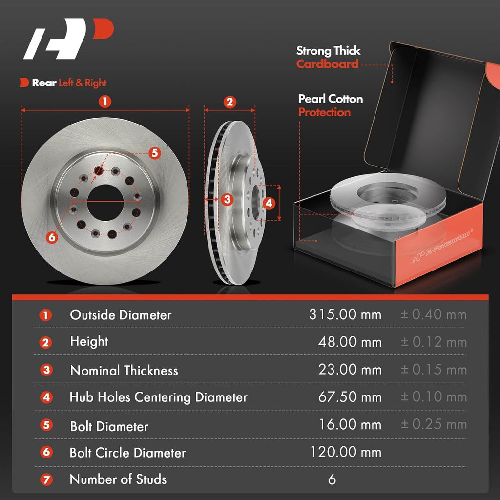 A-Premium Front and Rear Vented Disc Brake Rotors + Ceramic Pads Kit Compatible with Select Chevrolet, Buick and GMC Models - Traverse 2018, Blazer 2019-2020, Enclave 2018-2020, Acadia 2017-2020