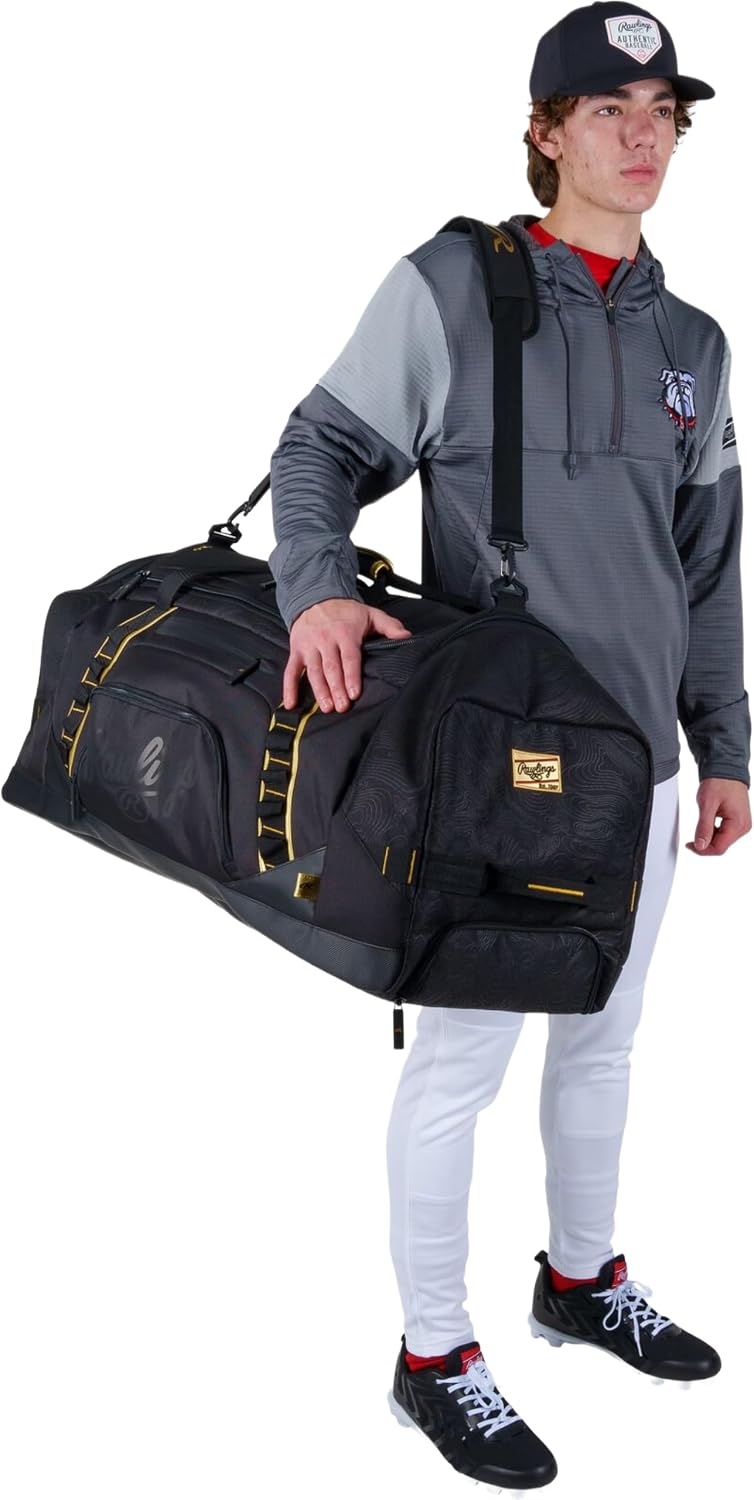 Rawlings | GOLD COLLECTION DUFFEL Equipment Bag | Baseball/Softball | Standard + XL Sizes