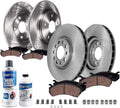 Detroit Axle - Brake Kit for Jeep Cherokee 2014 2015 [Models with Code BRG], Disc Brake Rotors Ceramic Brakes Pads with Hardware Replacement : 12.99' inch Front and 12.60' inch Rear Rotor
