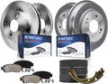 Detroit Axle - Brake Kit for 10-14 Honda Insight Front Disc Brake Rotors Ceramic Brakes Pads Rear Brake Drums Brakes Shoes 2010 2011 2012 2013 2014 Replacement : 10.31' inch Front Rotors