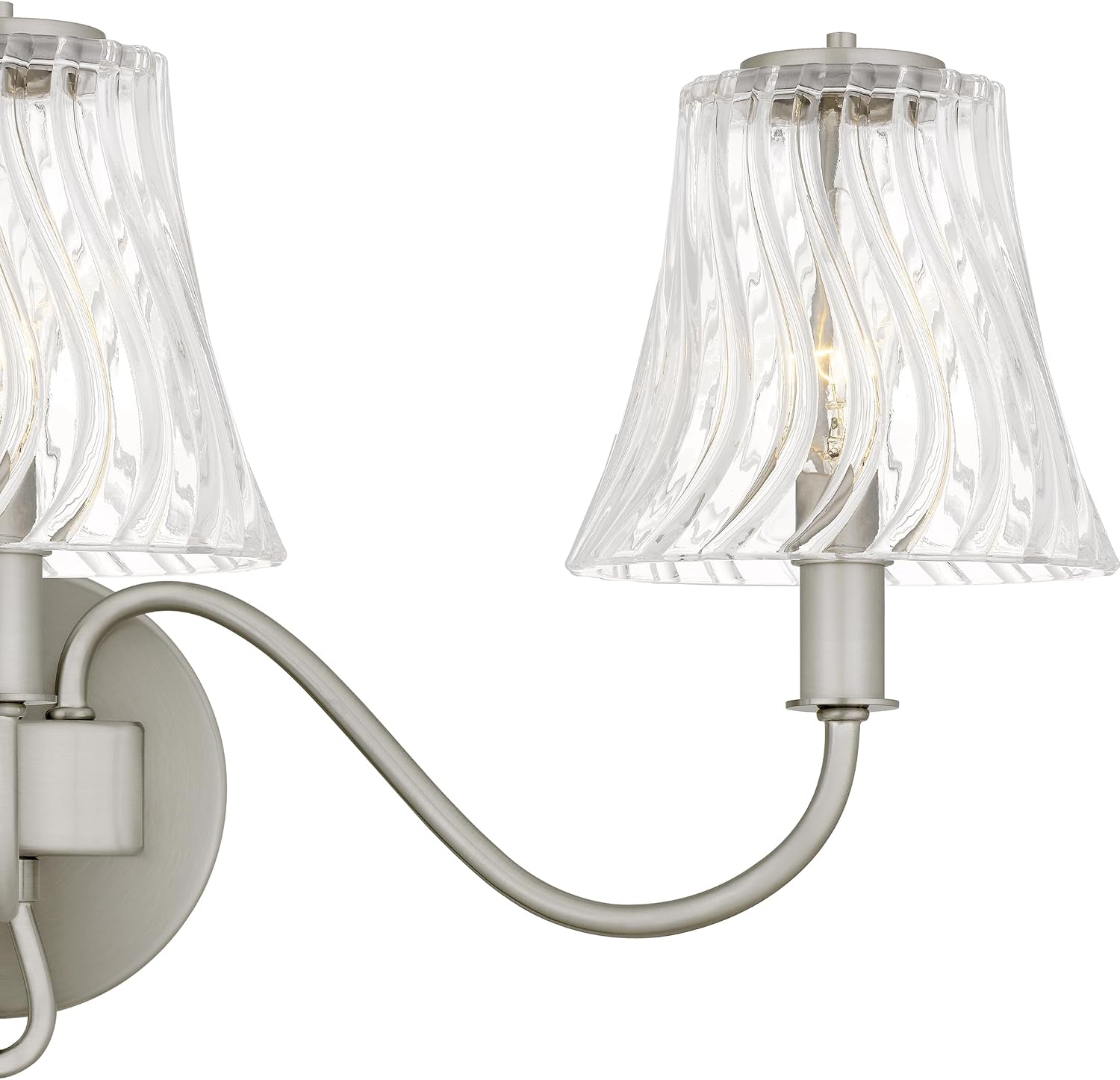 Quoizel McKinney Bath Vanity Light, 23 Inch 3-Light Bathroom Fixture, Brushed Nickel Modern Industrial Light, 60W Max, for Bathroom, Bedroom or Kitchen