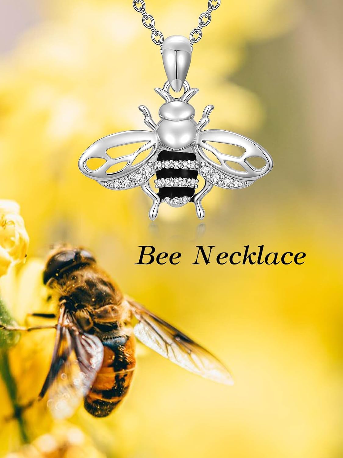 ZBA Natural Diamond Animal Necklaces for Women, 18k Gold Plated 925 Sterling Sliver Fine Jewelry Meaningful Gifts (Color F-G/Clarity I1-I2)