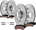 Detroit Axle - Brake Kit for 2019-2025 Ram 1500 Disc Brake Rotors Ceramic Brakes Pads with Hardware 2020 2021 2022 2023 2024 Replacement : 14.88' inch Front and 14.76' inch Rear Rotor
