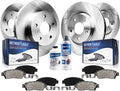 Detroit Axle - Brake Kit for 2015 2016 2017 2018 2019 2020 Ford Mustang, Disc Brake Rotors Ceramic Brakes Pads with Hardware Replacement : 12.60' inch Front and 12.60' inch Rear Rotors