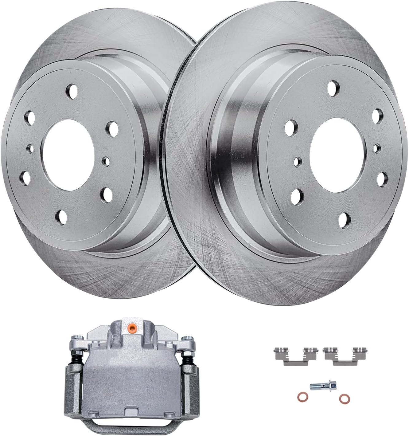 Detroit Axle - Rear Brake Kit for Chevy GMC Silverado Sierra 1500 Tahoe Yukon Cadillac Escalade Disc Brakes Rotors Disc Brake Caliper w/Bracket Replacement
