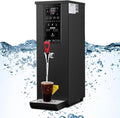 Step-Heating Commercial Hot Water Dispenser, 3000W Water Boilers for Tea Making, 25L Countertop Boiling Water Machine for Coffee, Milk Tea Shops,Black
