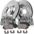 Callahan Brake Parts Front Brake Kit For Honda Civic 2001-05 - Disc Rotors with Ceramic Brake Pads + OE Calipers, EBYOEC02014