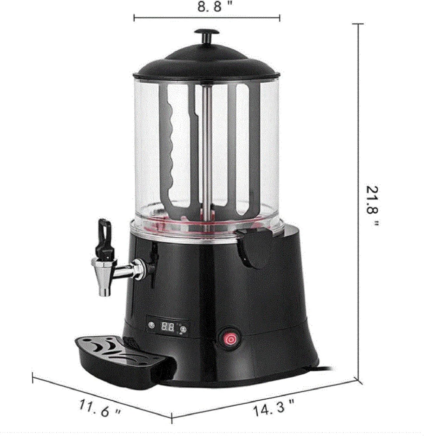 Hot Chocolate Maker Commercial Electric Machine Dispenser Warmer for Coffee Milk Tea Juice Heating